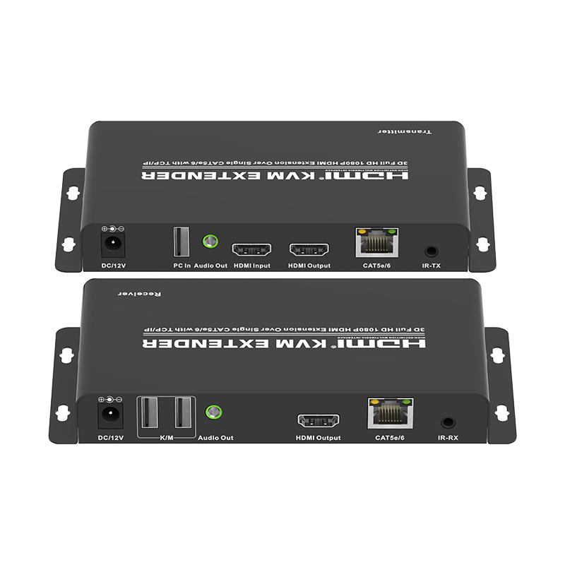 PII-51200(HDMI1.3, 200 м, KVM)Комплект удлинителя HDMI через Cat6, поддержка KVM, 4K, 60 Гц, 4:4:4, USB/IR, PoC, HDR, HDCP 2.2