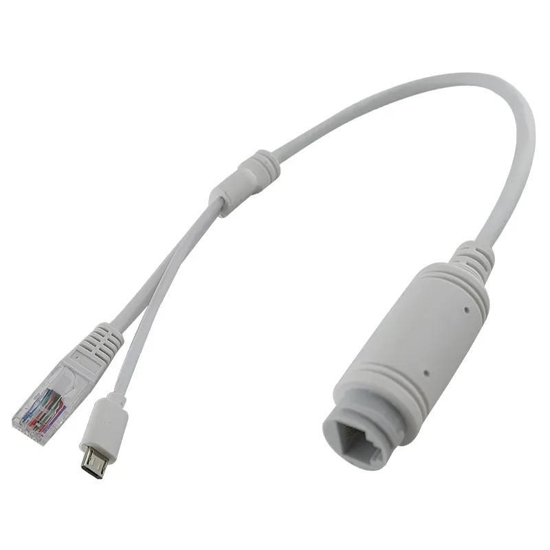 Стандартный сплиттер-сепаратор 5V-POE и разъем Mcro USB для инжектора