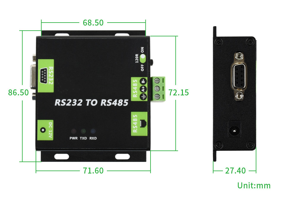 Промышленный преобразователь RS232/RS485 в Ethernet