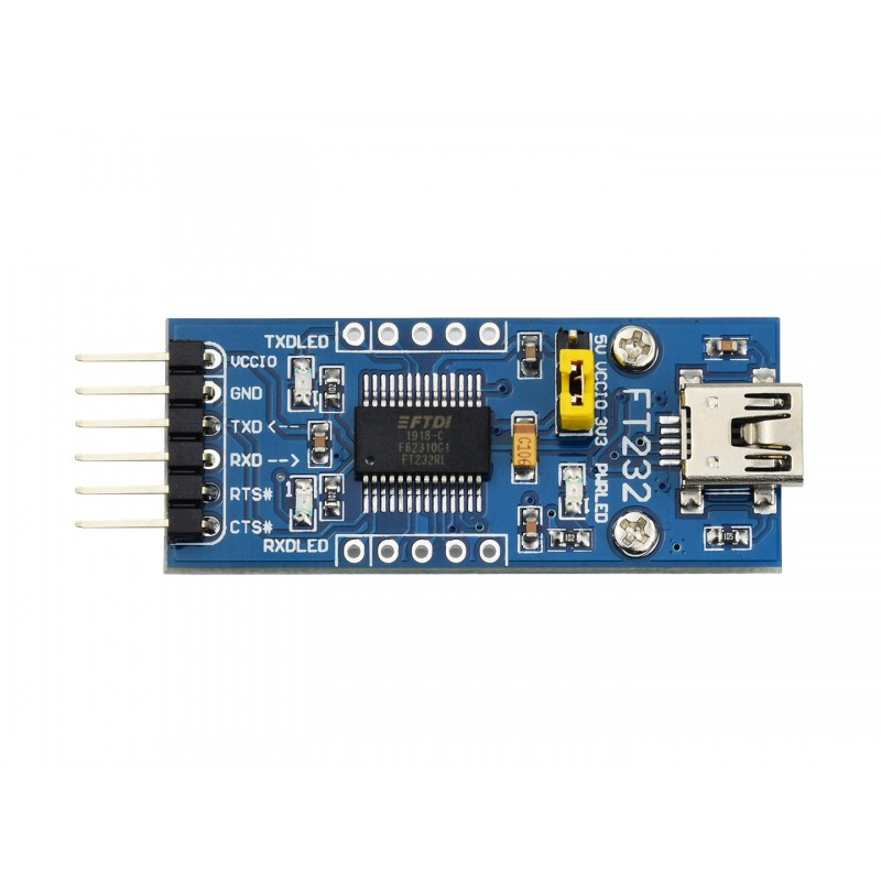 Плата USB UART FT232 (мини), модуль связи USB-TTL (UART)